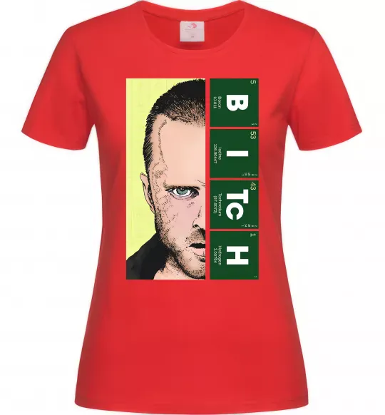 Женская футболка BITCh Красный фото