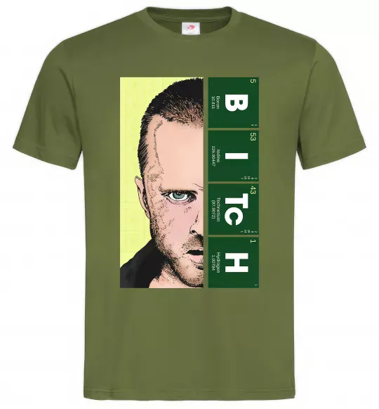 Мужская футболка BITCh Оливковый фото