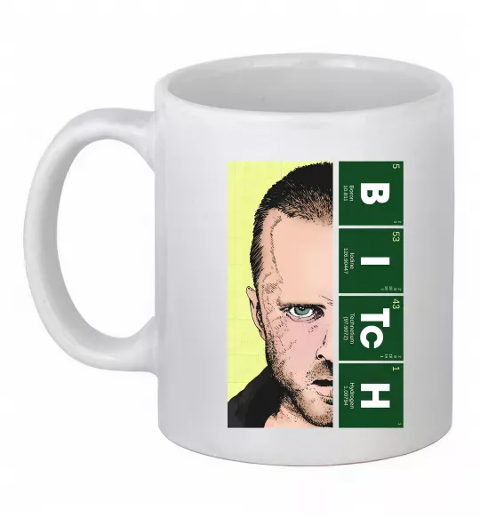 Чашка керамическая BITCh Белый фото