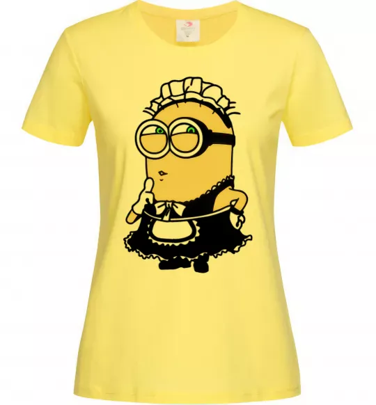 Жіноча футболка Міньйон покоївка, колір - лимонний, розмір - М Лимонний фото