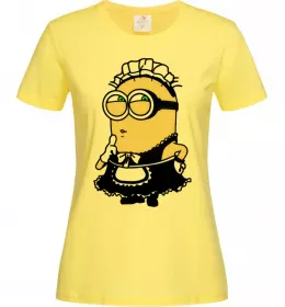 Жіноча футболка Міньйон покоївка, колір - лимонний, розмір - М Лимонний фото