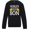Дитячий світшот World`s best son Чорний фото