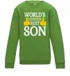 Дитячий світшот World`s best son Лаймовий фото