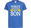 Дитяча футболка World`s best son Яскраво-синій фото