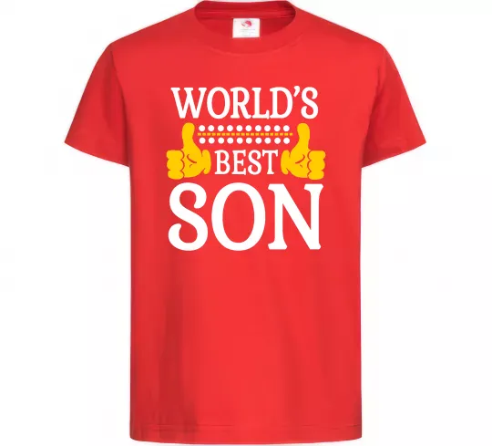 Дитяча футболка World`s best son Червоний фото