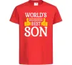 Дитяча футболка World`s best son Червоний фото