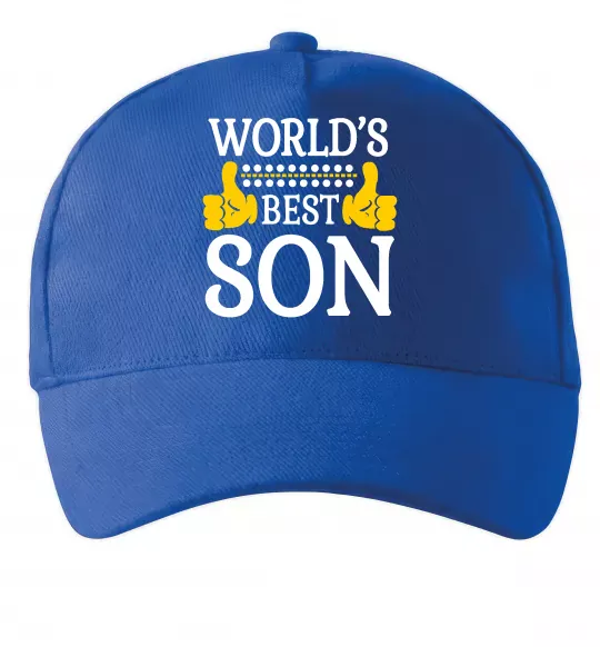 Кепка World`s best son Ярко-синий фото