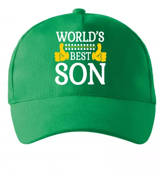 Кепка World`s best son Зеленый фото