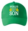 Кепка World`s best son Зеленый фото