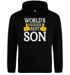 Чоловіча толстовка (худі) World`s best son Чорний фото