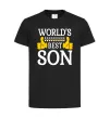 Дитяча футболка World`s best son Чорний фото