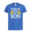 Дитяча футболка World`s best son Яскраво-синій фото