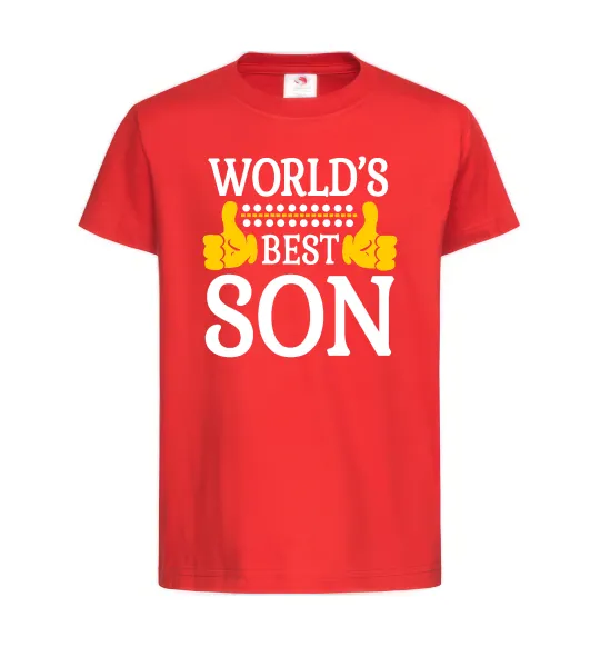 Дитяча футболка World`s best son Червоний фото