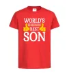 Дитяча футболка World`s best son Червоний фото