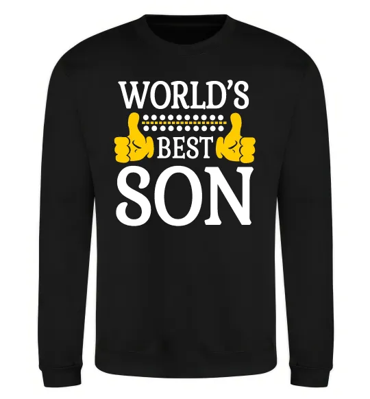 Світшот World`s best son Чорний фото