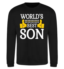 Світшот World`s best son Чорний фото