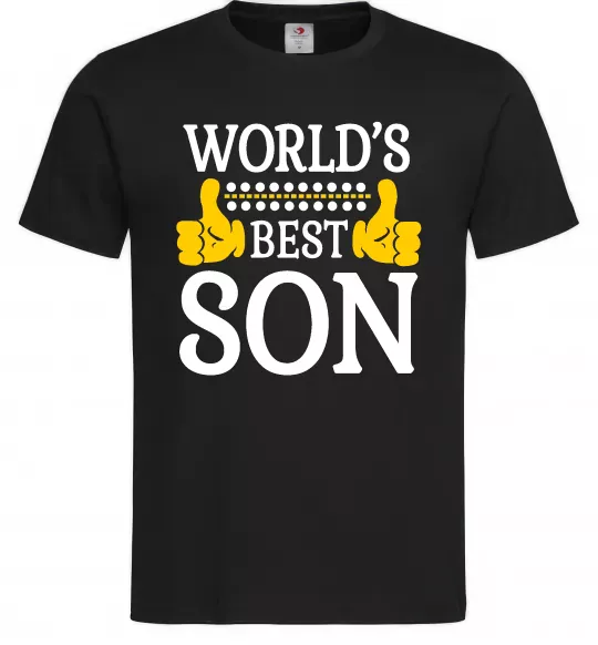Мужская футболка World`s best son Черный фото
