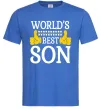 Мужская футболка World`s best son Ярко-синий Мужская футболка World`s best son Ярко-синий фото