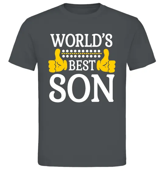 Мужская футболка World`s best son Графит фото