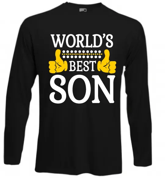 Лонгслив World`s best son Черный фото