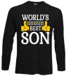 Лонгслив World`s best son Черный фото
