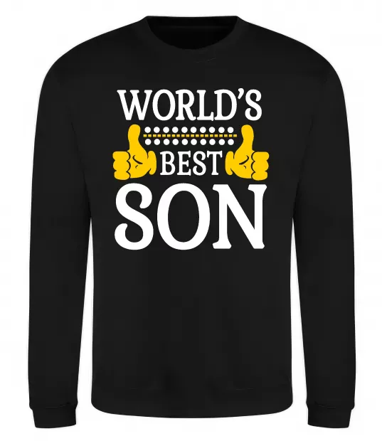 Світшот World`s best son Чорний фото