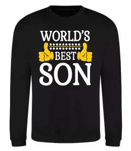 Свитшот World`s best son Черный фото