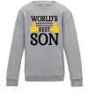 Дитячий світшот World`s best son Сірий меланж фото