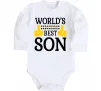 Детский боди World`s best son Белый фото