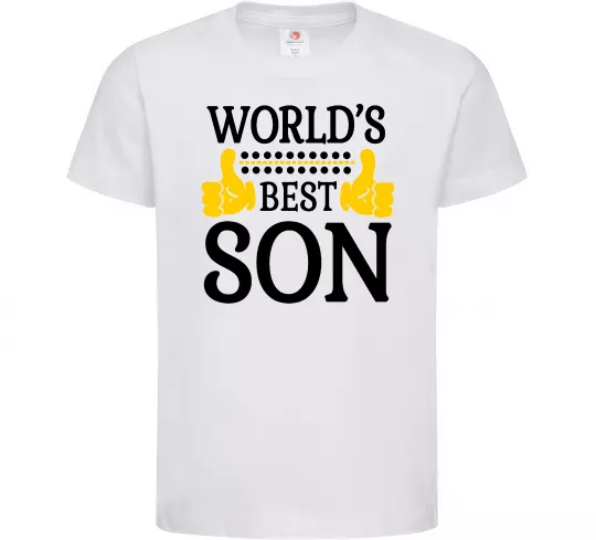 Дитяча футболка World`s best son Білий фото