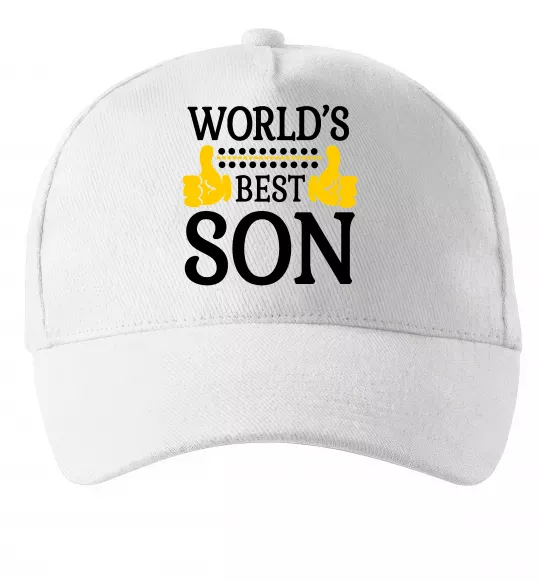 Кепка World`s best son Белый фото