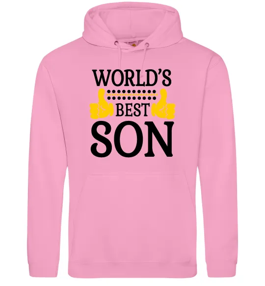 Мужская толстовка (худи) World`s best son Розовый фото