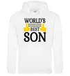 Чоловіча толстовка (худі) World`s best son Білий фото
