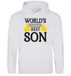 Чоловіча толстовка (худі) World`s best son Сірий меланж фото