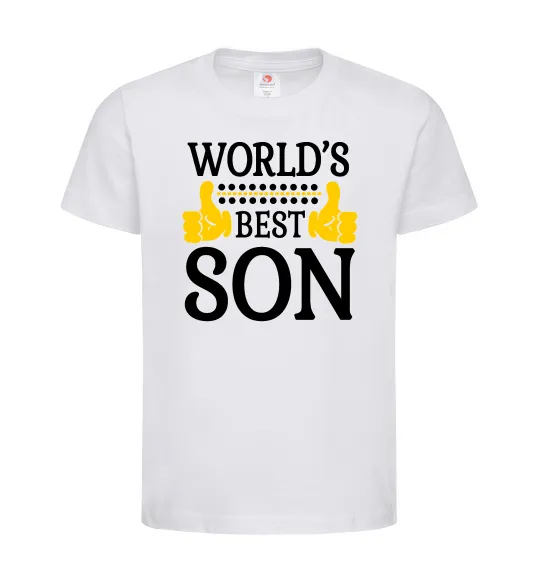 Дитяча футболка World`s best son Білий фото