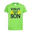 Дитяча футболка World`s best son Лаймовий фото