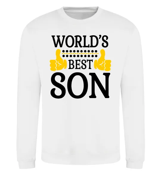 Світшот World`s best son Білий фото