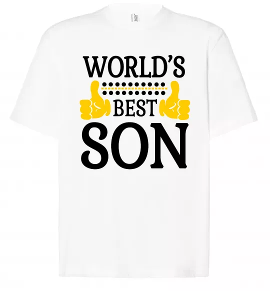 Футболка Оверсайз World`s best son Білий фото