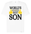 Футболка Оверсайз World`s best son Білий фото