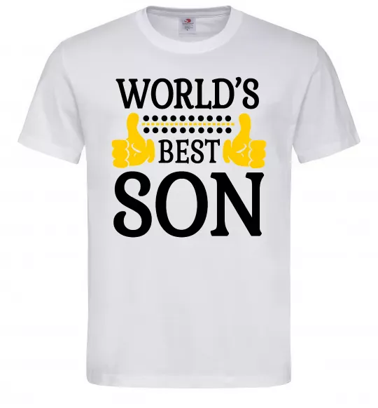 Мужская футболка World`s best son Белый фото