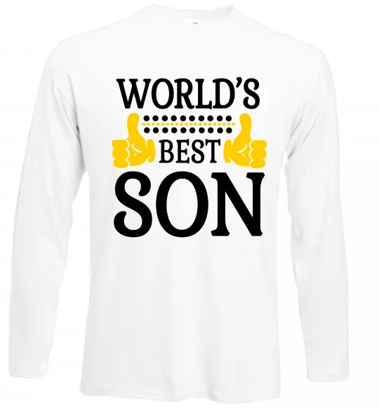 Лонгслив World`s best son Белый фото