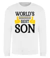 Світшот World`s best son Білий фото