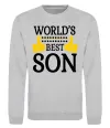 Світшот World`s best son Сірий меланж фото