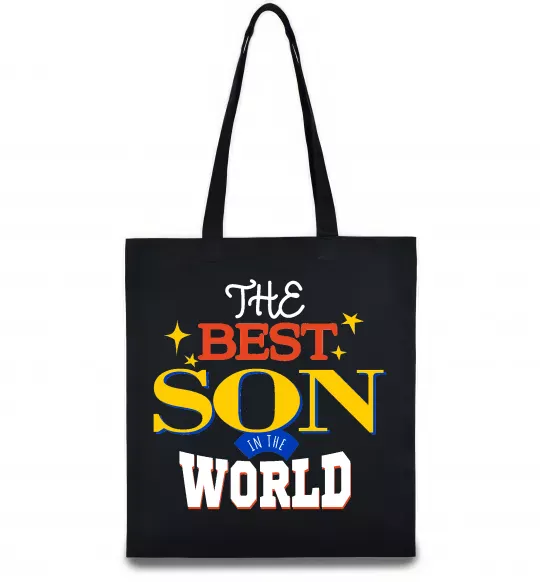 Эко-сумка Best son in the world Черный фото