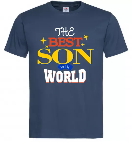 Чоловіча футболка Best son in the world Темно-синій фото