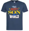 Чоловіча футболка Best son in the world Темно-синій фото