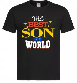Мужская футболка Best son in the world Черный фото