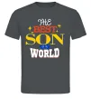 Чоловіча футболка Best son in the world Графіт фото