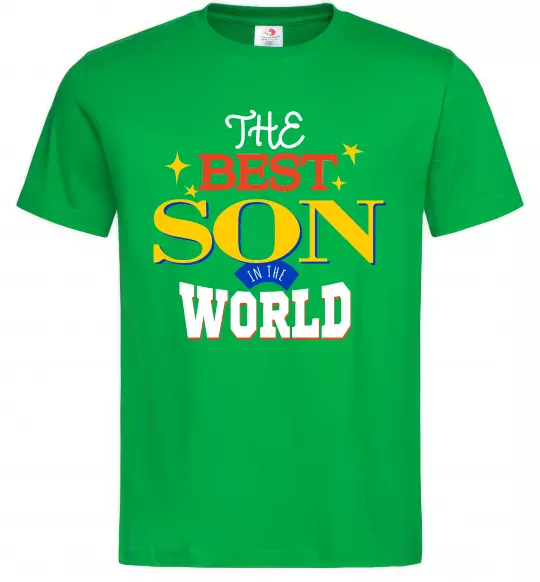 Чоловіча футболка Best son in the world Зелений фото