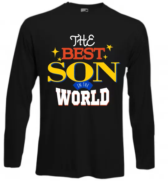 Лонгслів Best son in the world Чорний фото